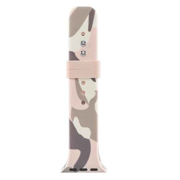 38/40mm Pink Camo Silicone Watch Band - Picture 1 of 1